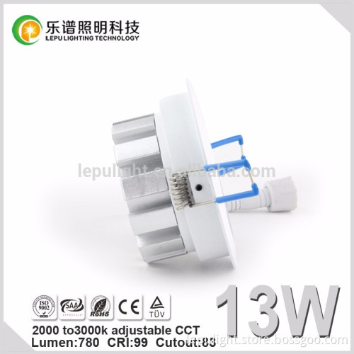 Sunset 2000K-3000K CCT 0-100% Dimmable COB LED downlight